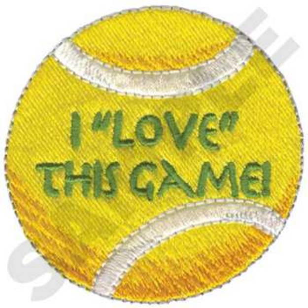 Picture of Love This Game Machine Embroidery Design