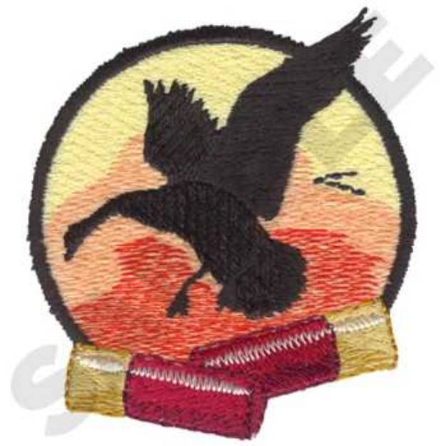 Picture of Goose Hunting Logo Machine Embroidery Design