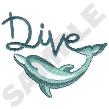 Dive logo Machine Embroidery Design