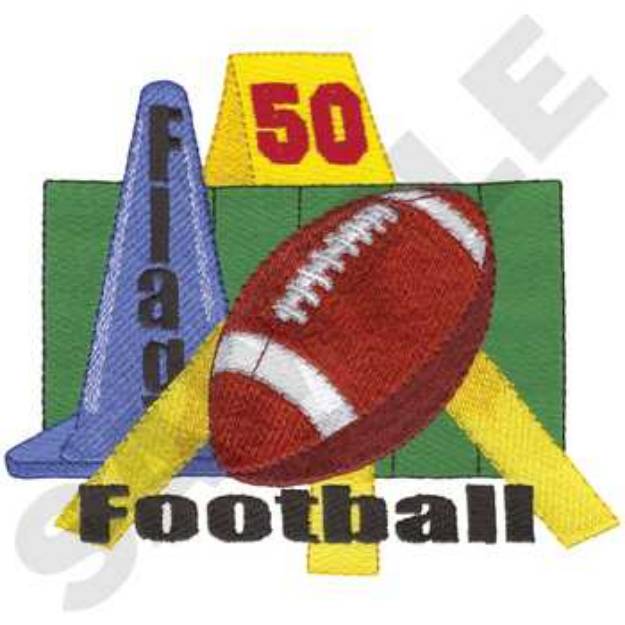 Picture of Flag Football Machine Embroidery Design