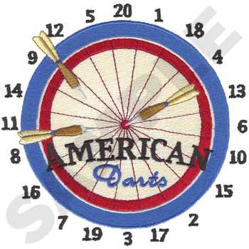 American Darts Machine Embroidery Design