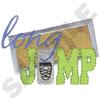 Long Jump Logo Machine Embroidery Design