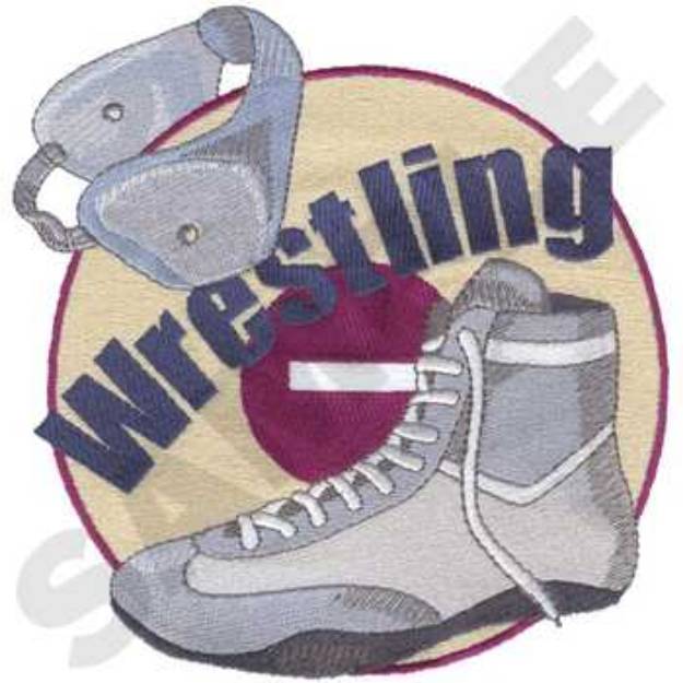 Picture of Wrestling logo Machine Embroidery Design