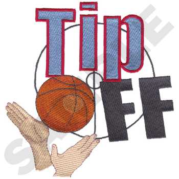 Tip-off Basketball Machine Embroidery Design