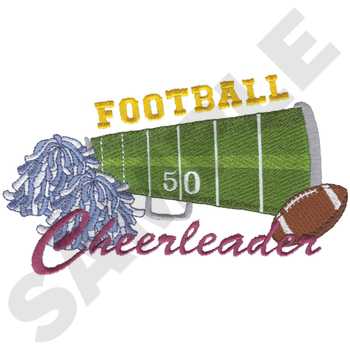 Football Cheerleader Machine Embroidery Design