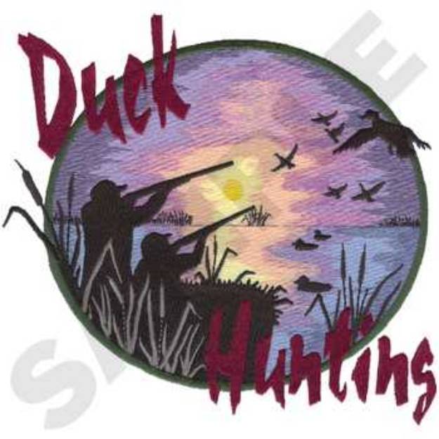 Picture of Duck Hunting Machine Embroidery Design