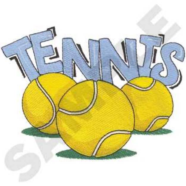 Picture of Tennis balls Machine Embroidery Design