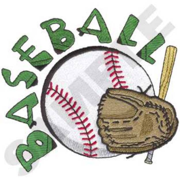 Picture of Baseball logo Machine Embroidery Design