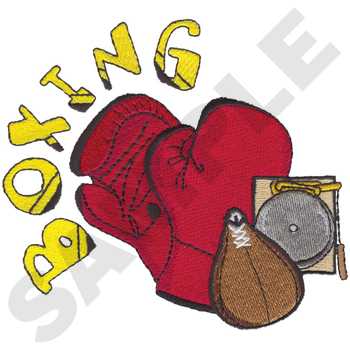 Boxing logo Machine Embroidery Design