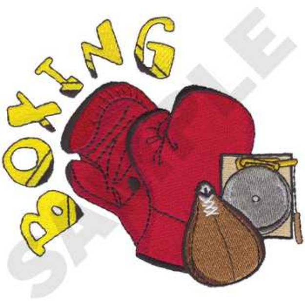 Picture of Boxing logo Machine Embroidery Design