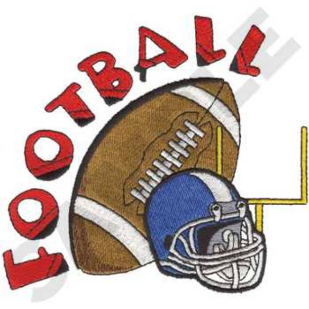 Picture of Football gear Machine Embroidery Design