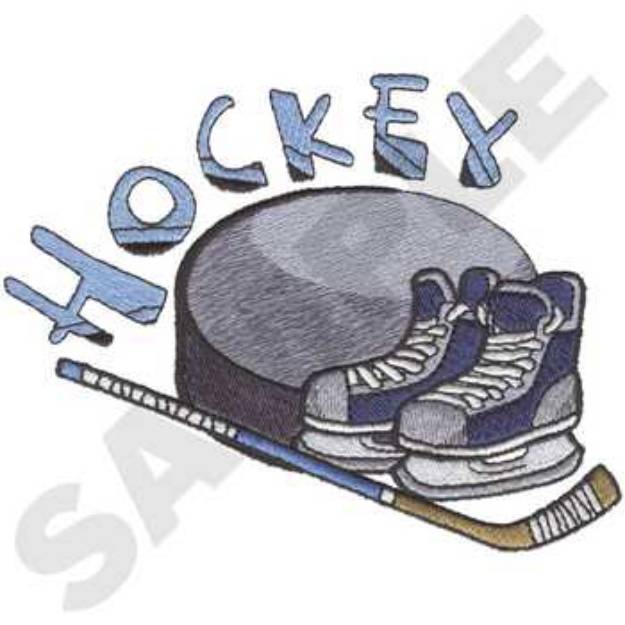 Picture of Hockey gear Machine Embroidery Design