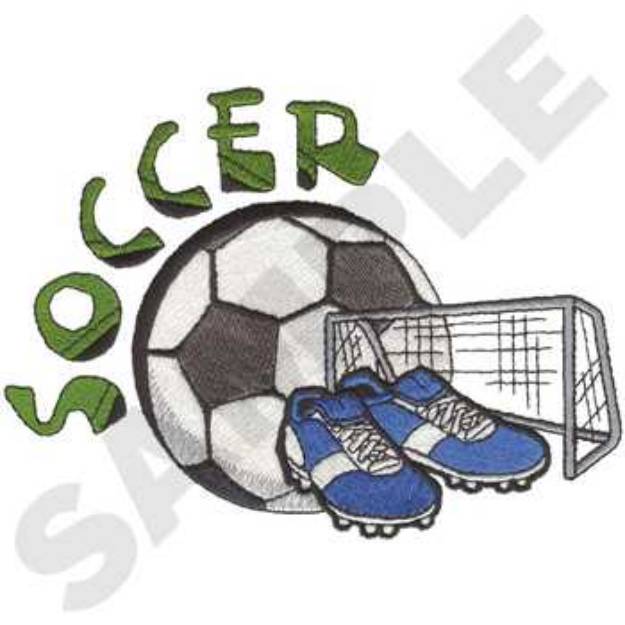 Picture of Soccer logo Machine Embroidery Design
