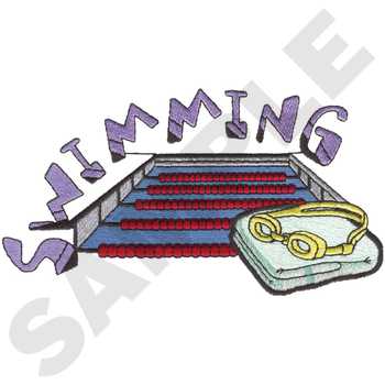 Swimming pool Machine Embroidery Design