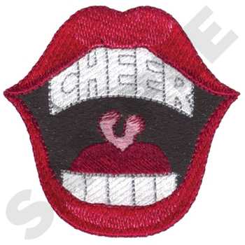 Mouth Cheering Machine Embroidery Design
