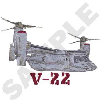 V-22 Osprey Machine Embroidery Design