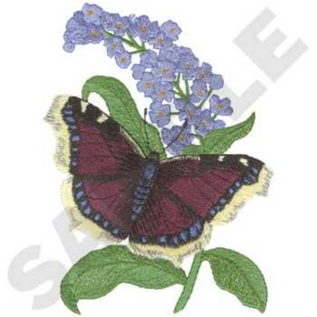 Picture of Butterfly Bush Machine Embroidery Design