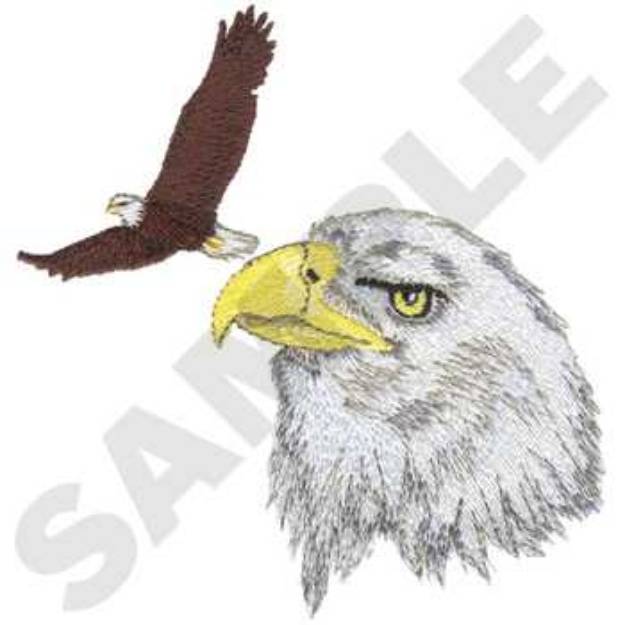 Picture of Bald Eagles Machine Embroidery Design