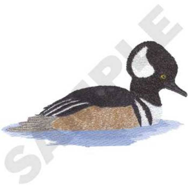 Picture of Hooded Merganser Machine Embroidery Design
