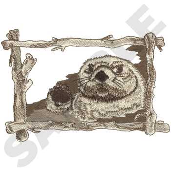 Sea Otter Machine Embroidery Design