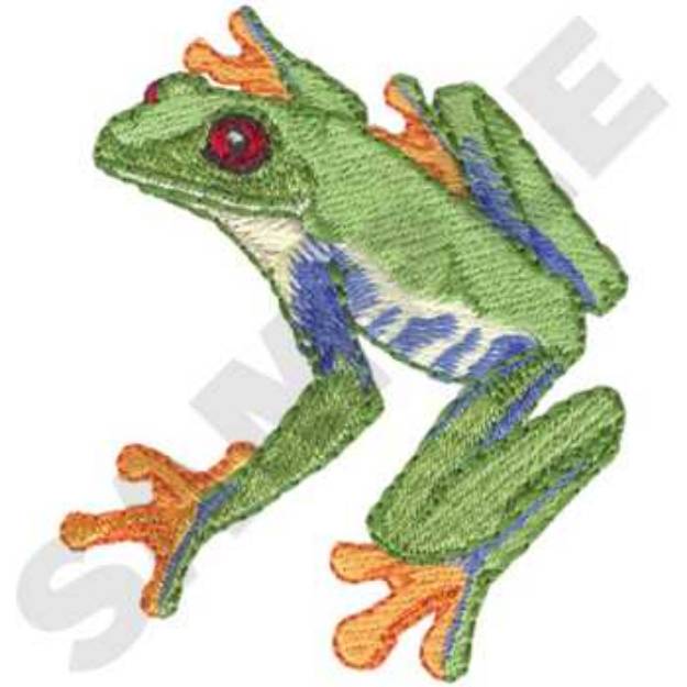 Picture of Red-Eyed Frog Machine Embroidery Design