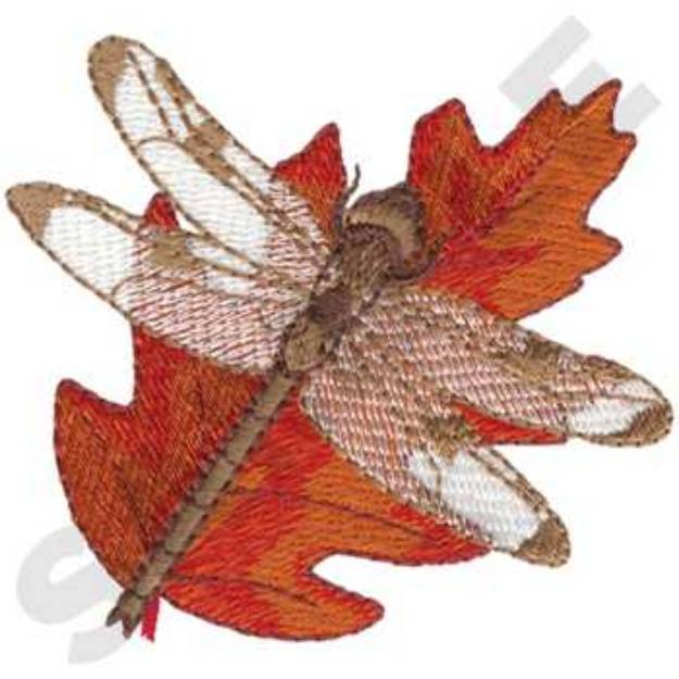 Picture of Fall Dragonfly Machine Embroidery Design