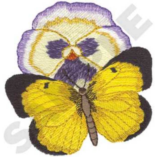 Picture of Summer Butterfly Machine Embroidery Design