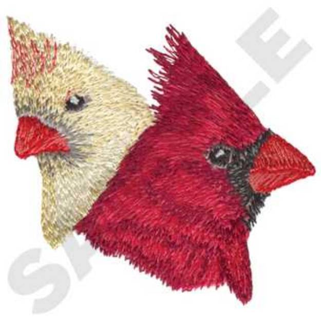 Picture of Cardinals Machine Embroidery Design