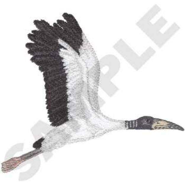 Picture of Wood Stork Machine Embroidery Design