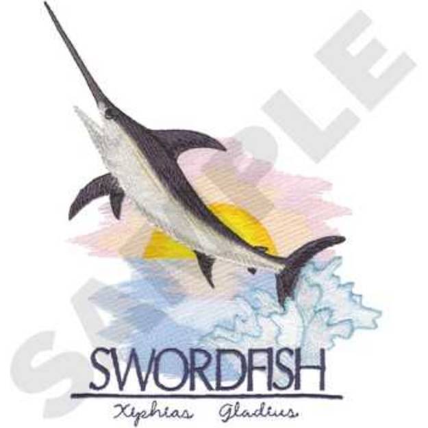 Picture of Swordfish Machine Embroidery Design