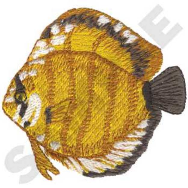 Picture of Wild brown discus Machine Embroidery Design
