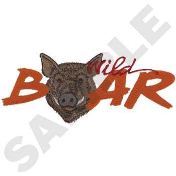 Wild Boar Machine Embroidery Design