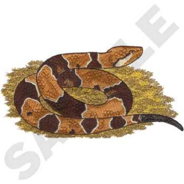 Picture of Copperhead snake Machine Embroidery Design
