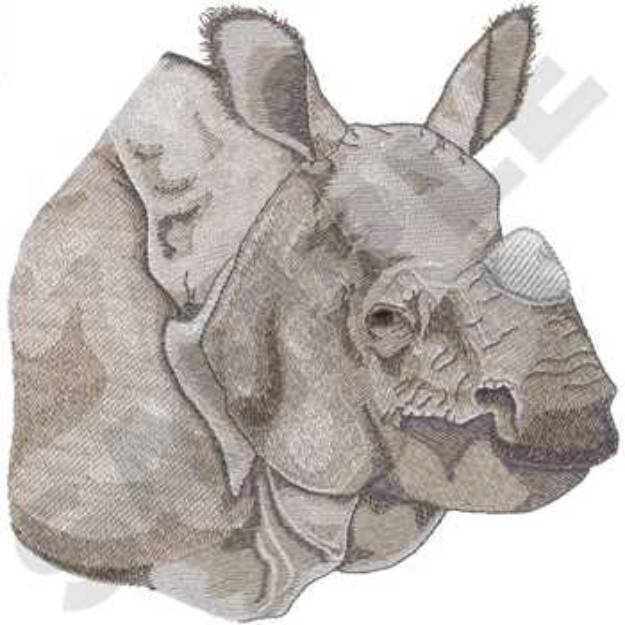 Picture of Indian Rhino Machine Embroidery Design