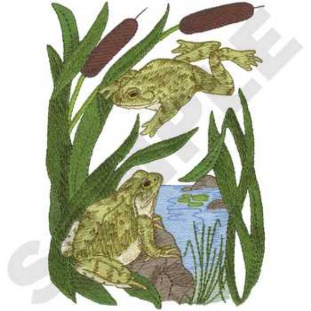 Picture of Bullfrogs Machine Embroidery Design