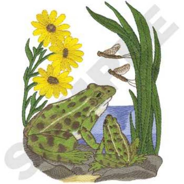 Picture of Leopard Frogs Machine Embroidery Design