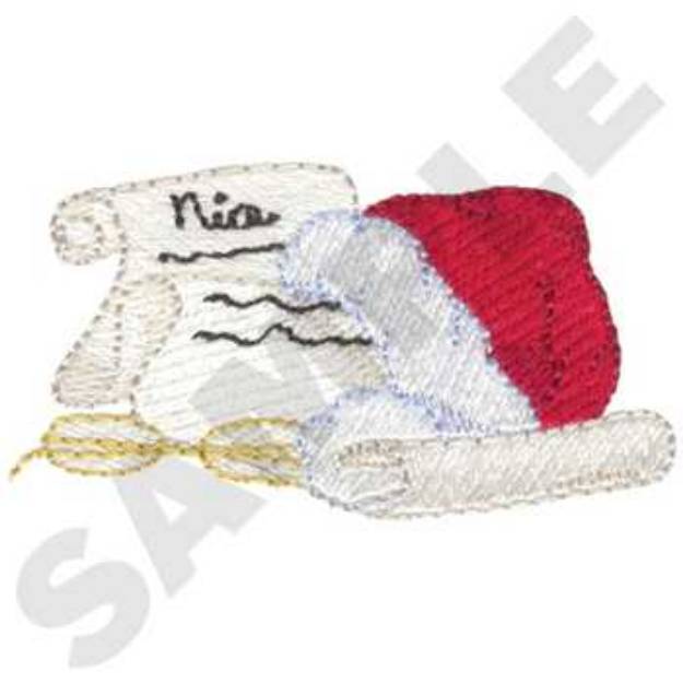 Picture of Santas List Machine Embroidery Design