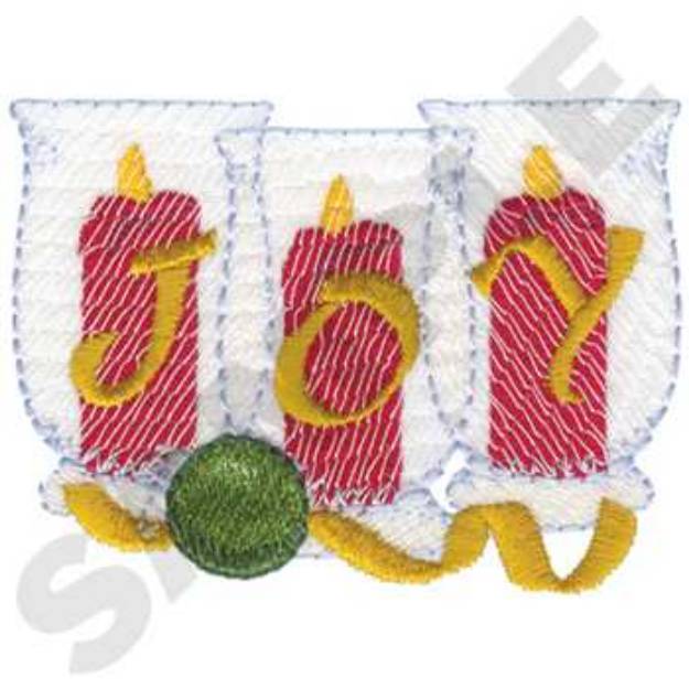 Picture of Joy Candles Machine Embroidery Design
