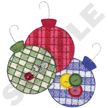 Gingham Ornaments Machine Embroidery Design