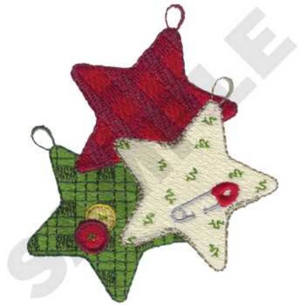 Picture of Star Ornaments Machine Embroidery Design