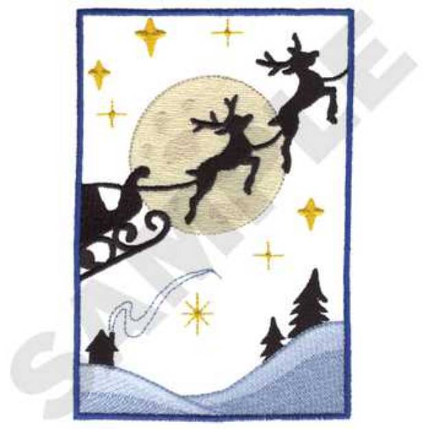 Picture of Santas Sleigh Machine Embroidery Design