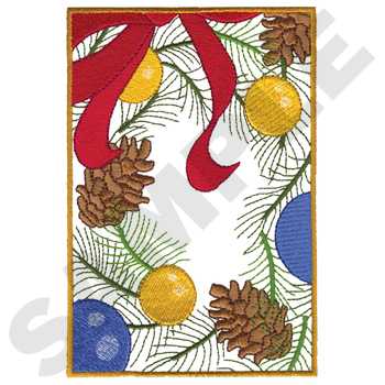 Christmas Cones Machine Embroidery Design