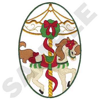 Carousel Horse Machine Embroidery Design