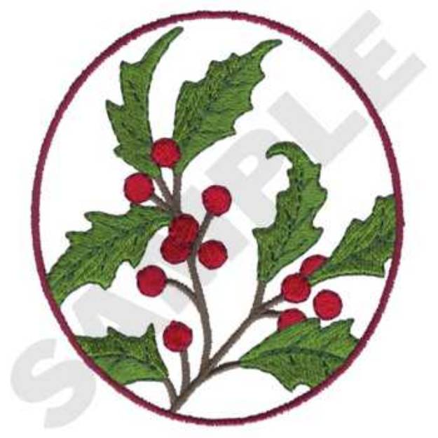 Picture of Holly Machine Embroidery Design