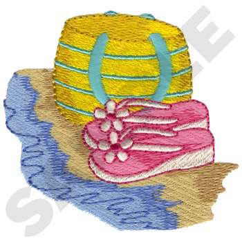 Summer Shoes Machine Embroidery Design