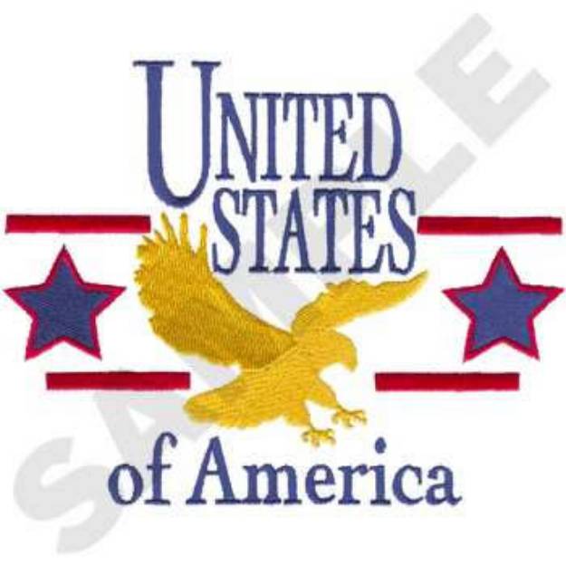 Picture of United State Of America Machine Embroidery Design