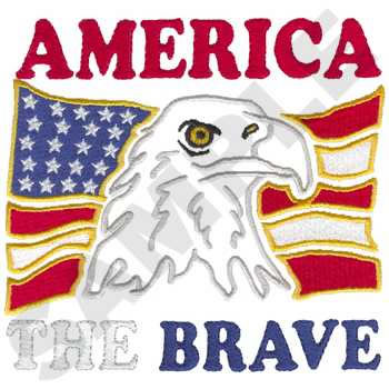 America The Brave Machine Embroidery Design