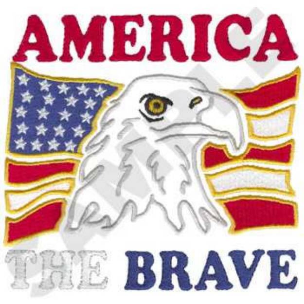 Picture of America The Brave Machine Embroidery Design