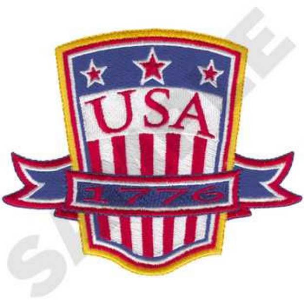 Picture of USA  1776 Machine Embroidery Design