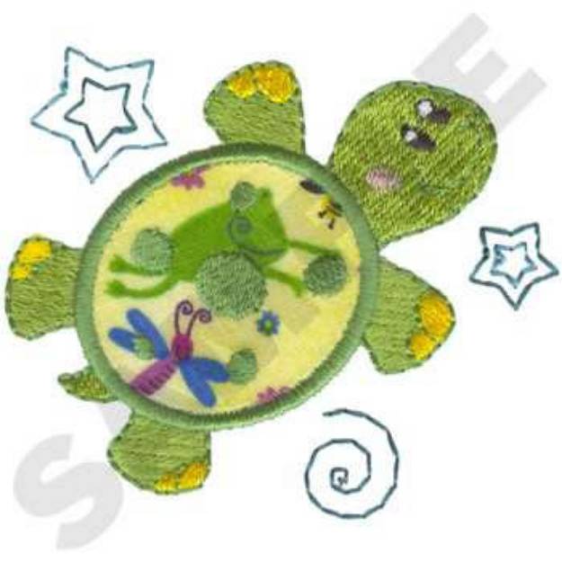 Picture of Turtle Applique Machine Embroidery Design